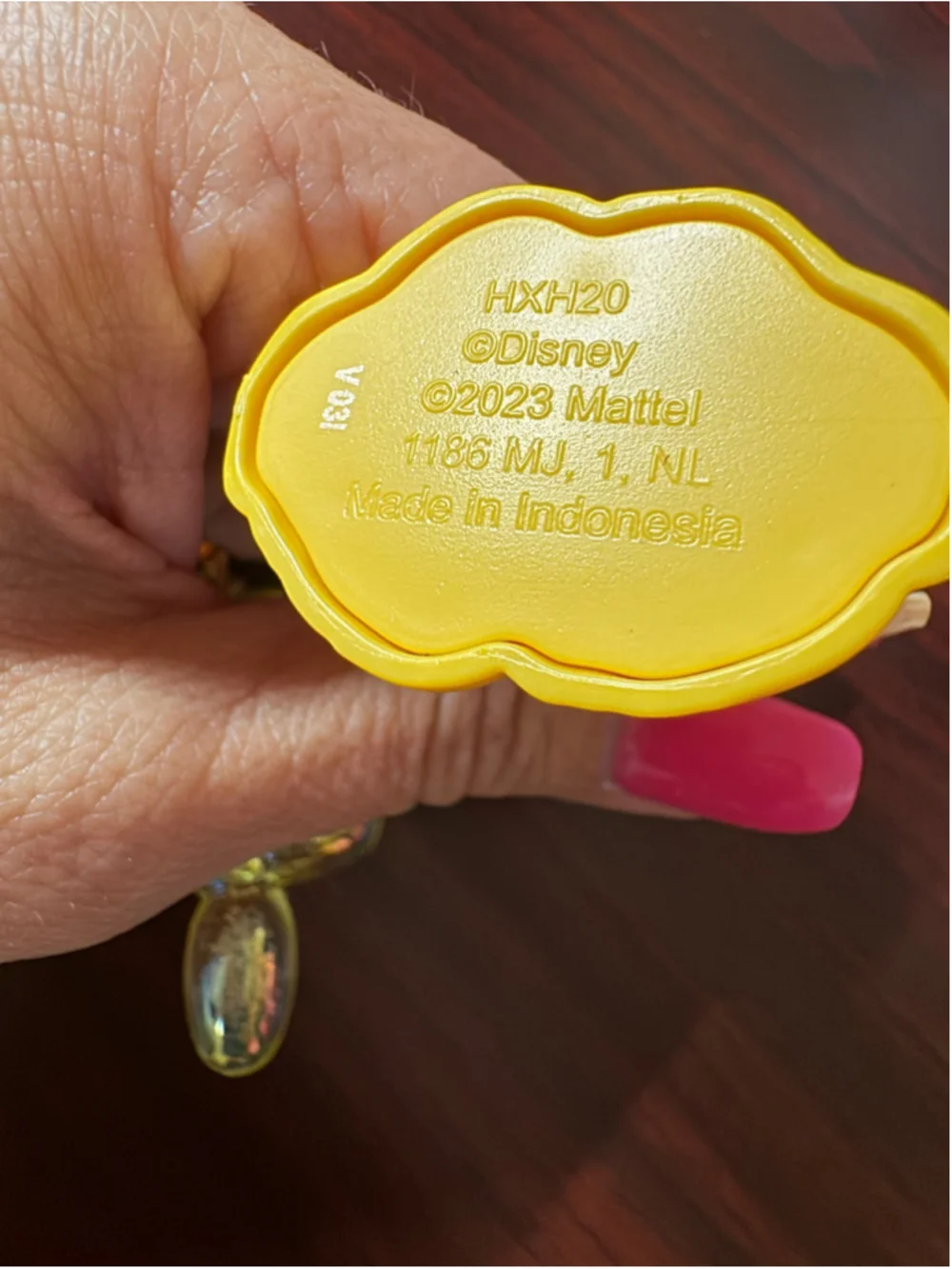 Handcrafted Disney Belle Balloon Dog Keychain Charm Purse Charm